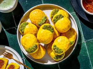 pineapple tarts on plate