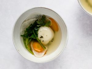 Vegan Ozoni (Japanese New Year's Soup With Rice Cake)