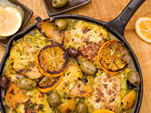 Moroccan Chicken In A Cast Iron Pan