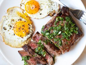 Steak and eggs