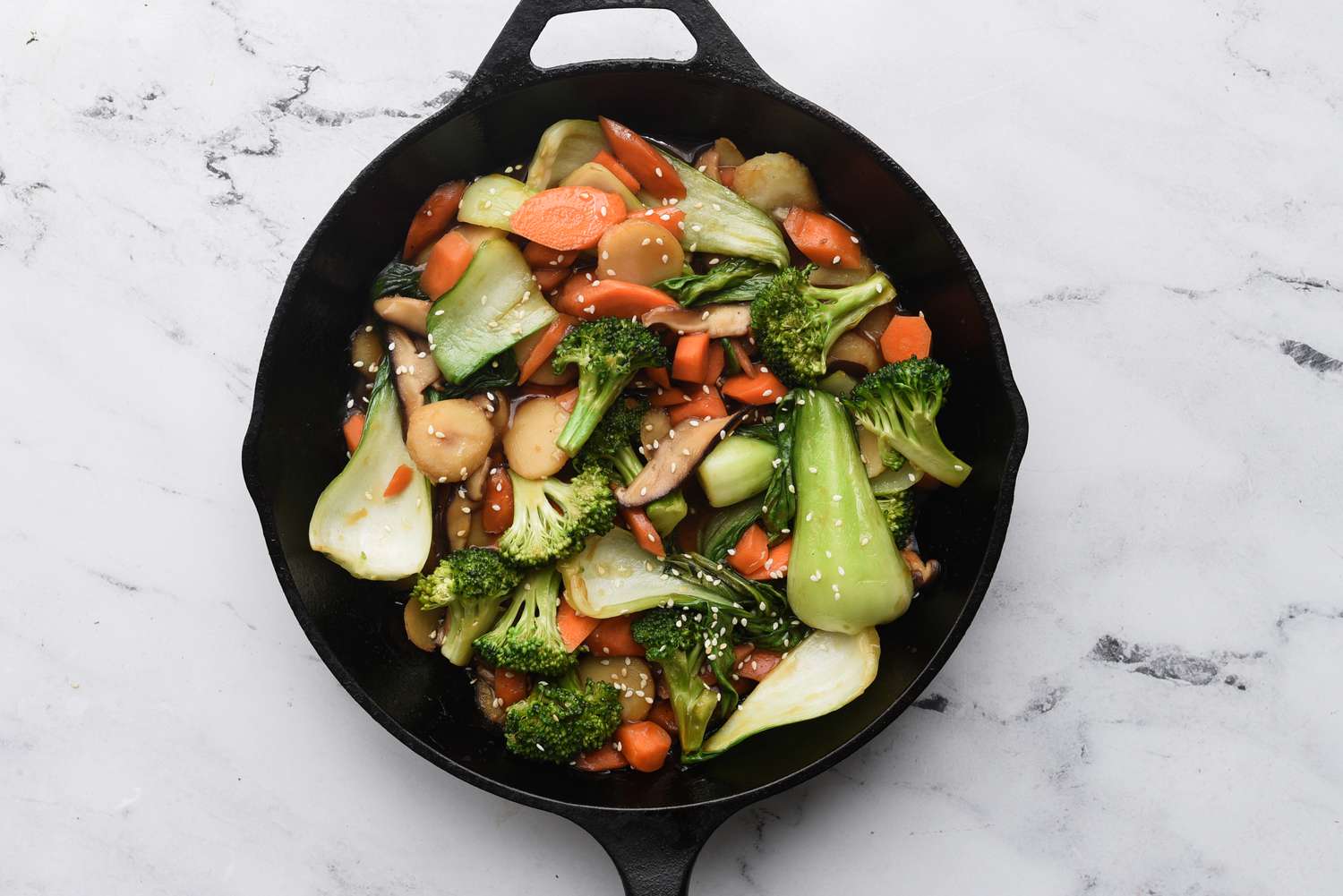 Vegetable Stir-Fry Sauce in a pan