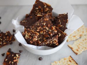 Matzo Crack resting in a bowl