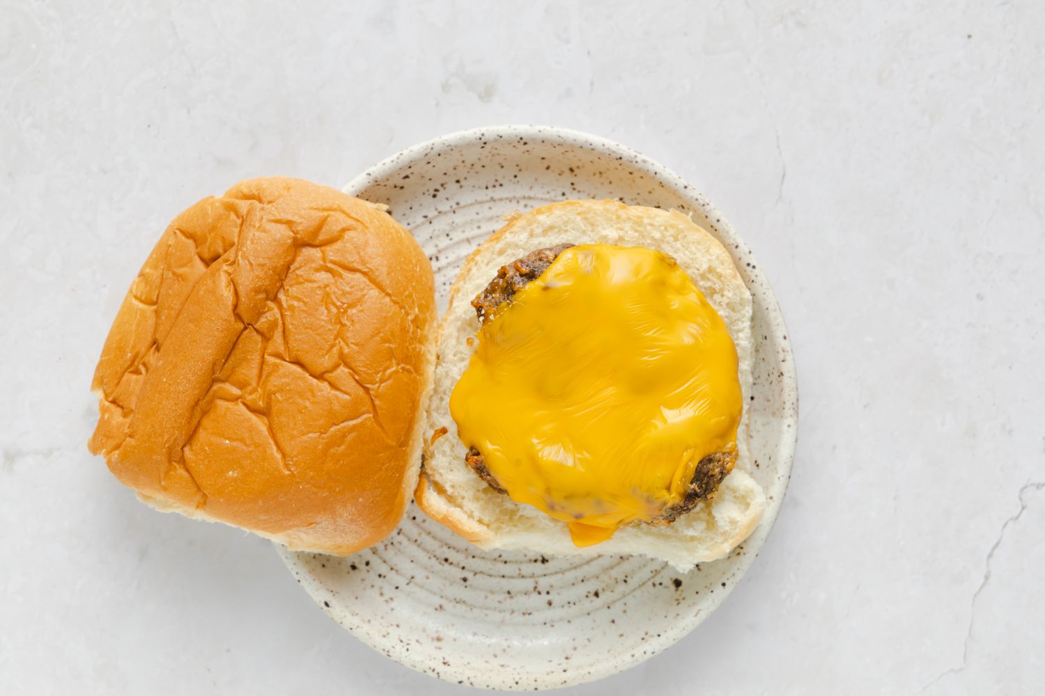 Air Fryer Burger on a plate 