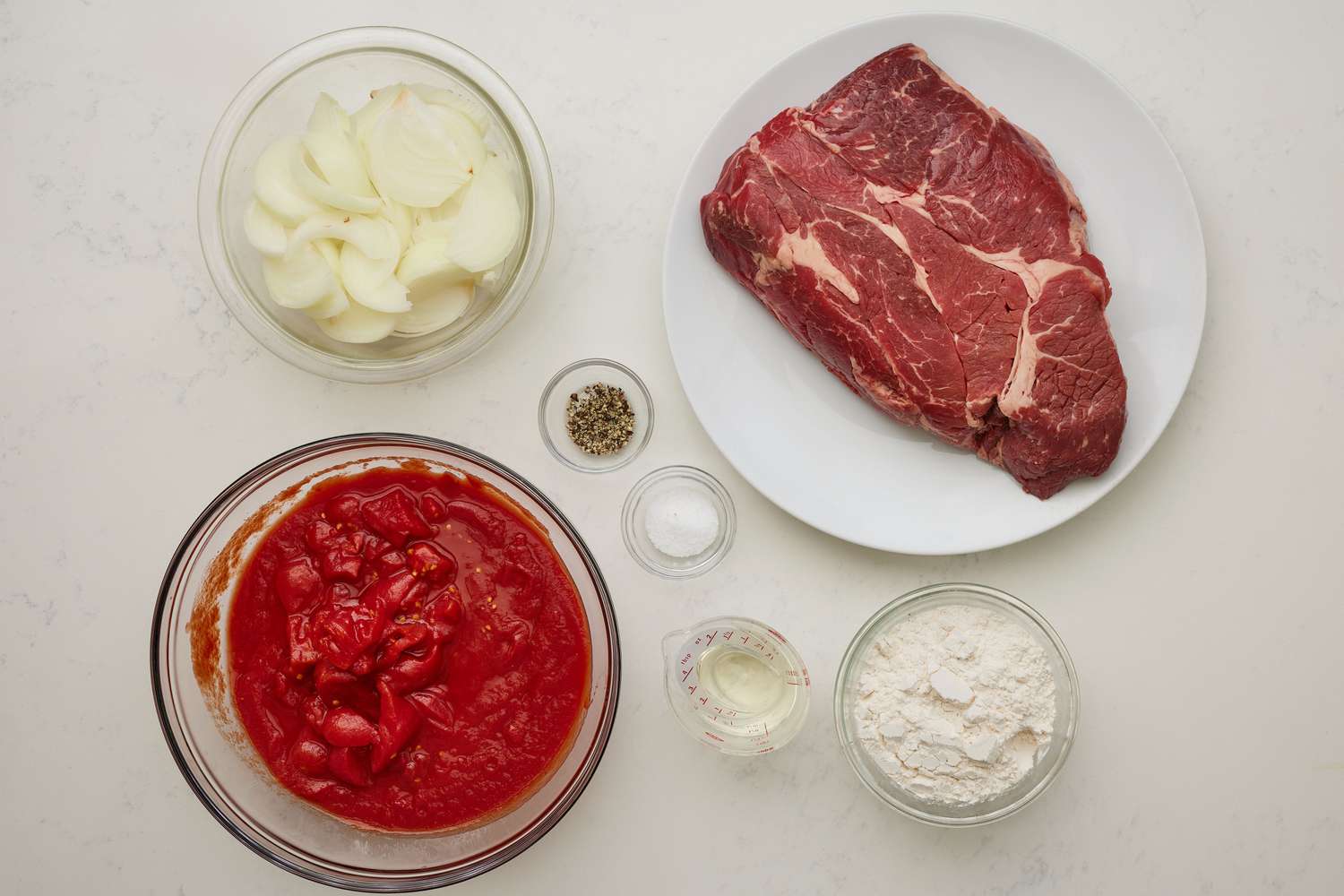 Ingredients to make Swiss Steak