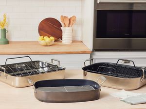 Best roasting pans displayed on a kitchen countertop