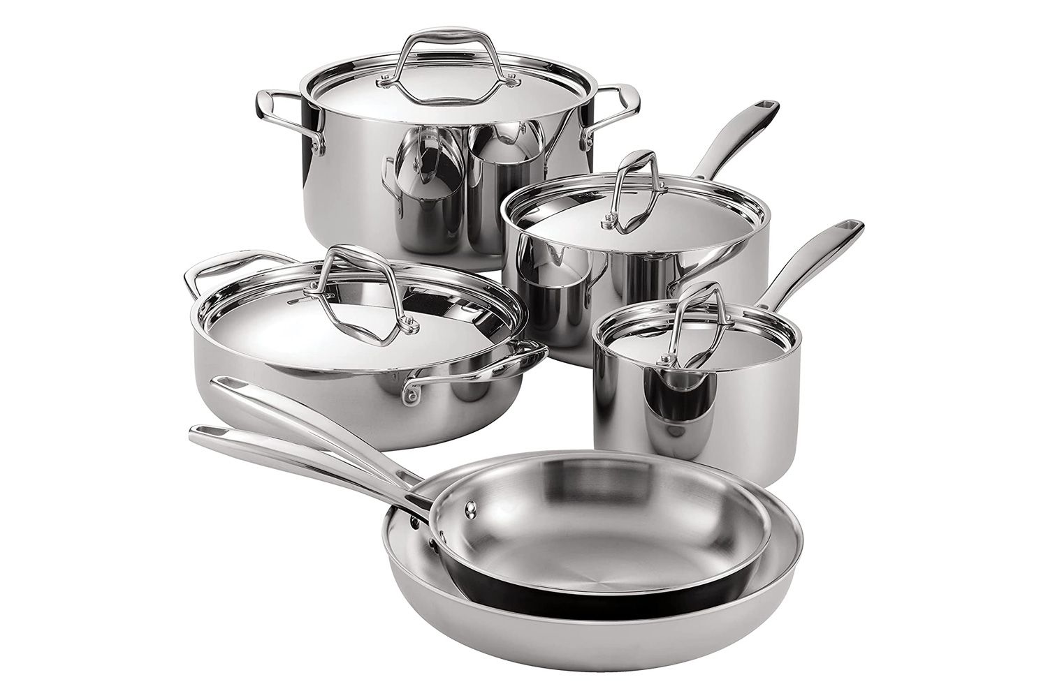 Tramontina Tri-Ply Clad 10-Piece Stainless Steel Set