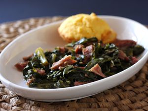 Turnip greens and ham shanks