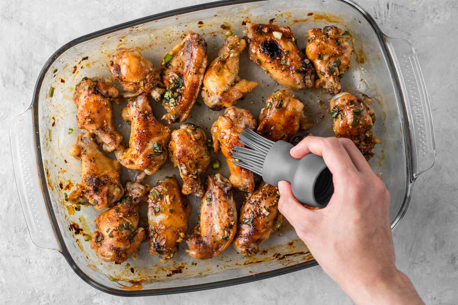 Chicken Wings With Oyster Sauce in a baking dish 