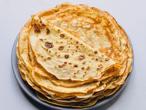 Croatian Pancakes or Crepes (Palačinke) stacked on a plate