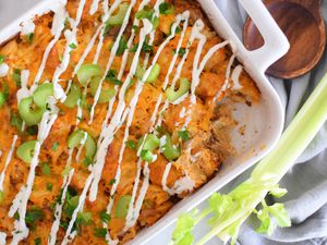 Buffalo chicken casserole