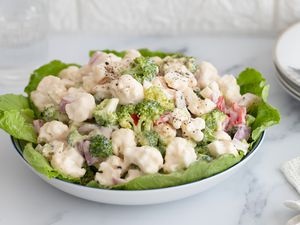 Broccoli and cauliflower salad