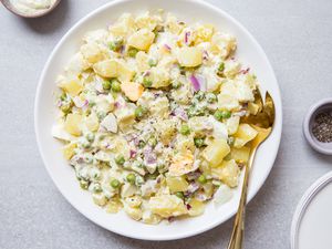 Potato Salad With Eggs and Peas