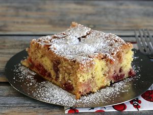 Cherry cake made easy with cake mix and pie filling