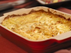 Potato casserole with sour cream and cottage cheese