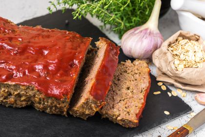 Savory meatloaf with oatmeal