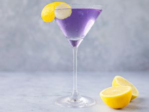 Aviation cocktail recipe with a lemon twist garnish