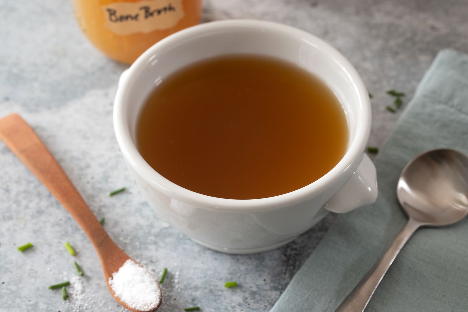 bone broth in a bowl