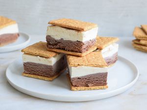 frozen s'mores on a plate