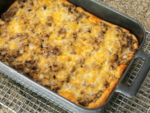 Ground Beef Stroganoff in Crescent Crust