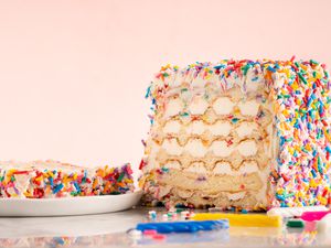 Funfetti Waffle Birthday Cake