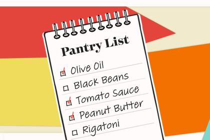 Pantry List on colorful background