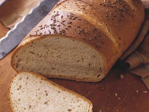 Loaf of Rye Bread with Caraway Seeds