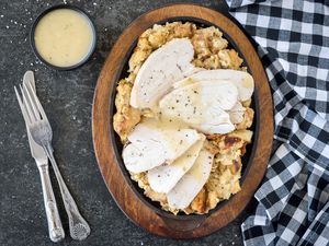 Simple crockpot turkey breast and dressing