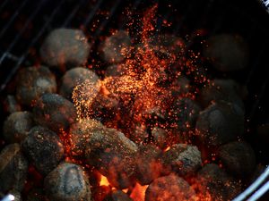 Barbecue grill fire