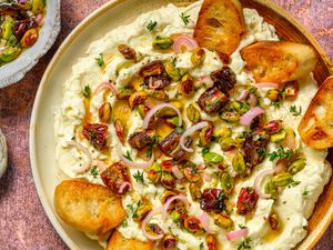 Whipped Brie served with toasted bread