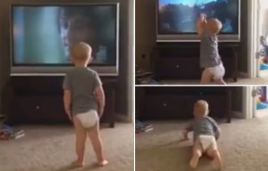 Watch hilarious moment a tiny tot perfectly mimics Stallone's exercise routine in classic film