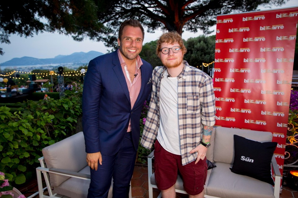 Dan introduced Ed Sheeran at an intimate gathering of just 350 people at the News Chateau in the south of France