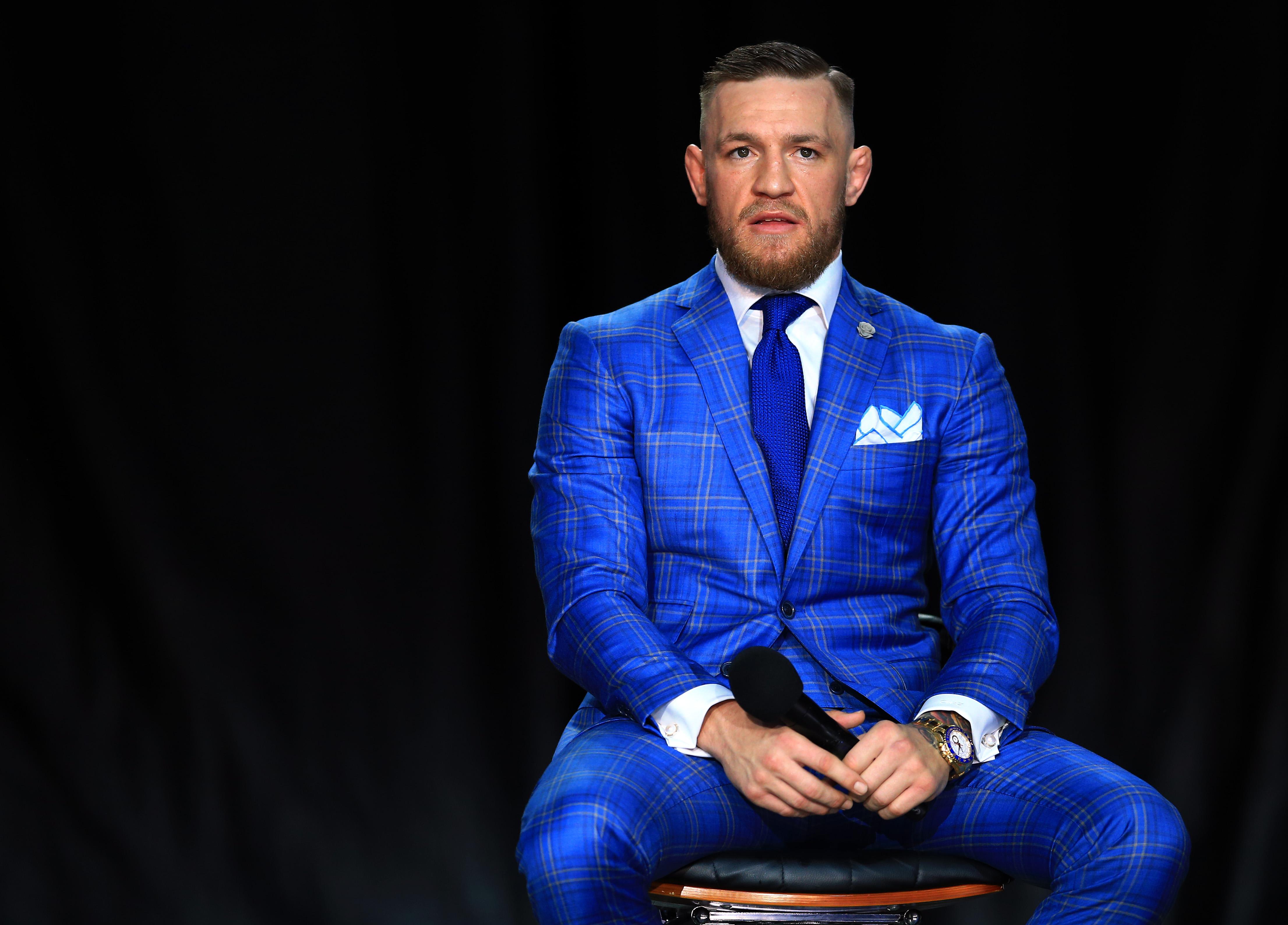  During his press conference to promote the Mayweather fight, McGregor also wore a Rolex Oyster Perpetual Yacht-Master II