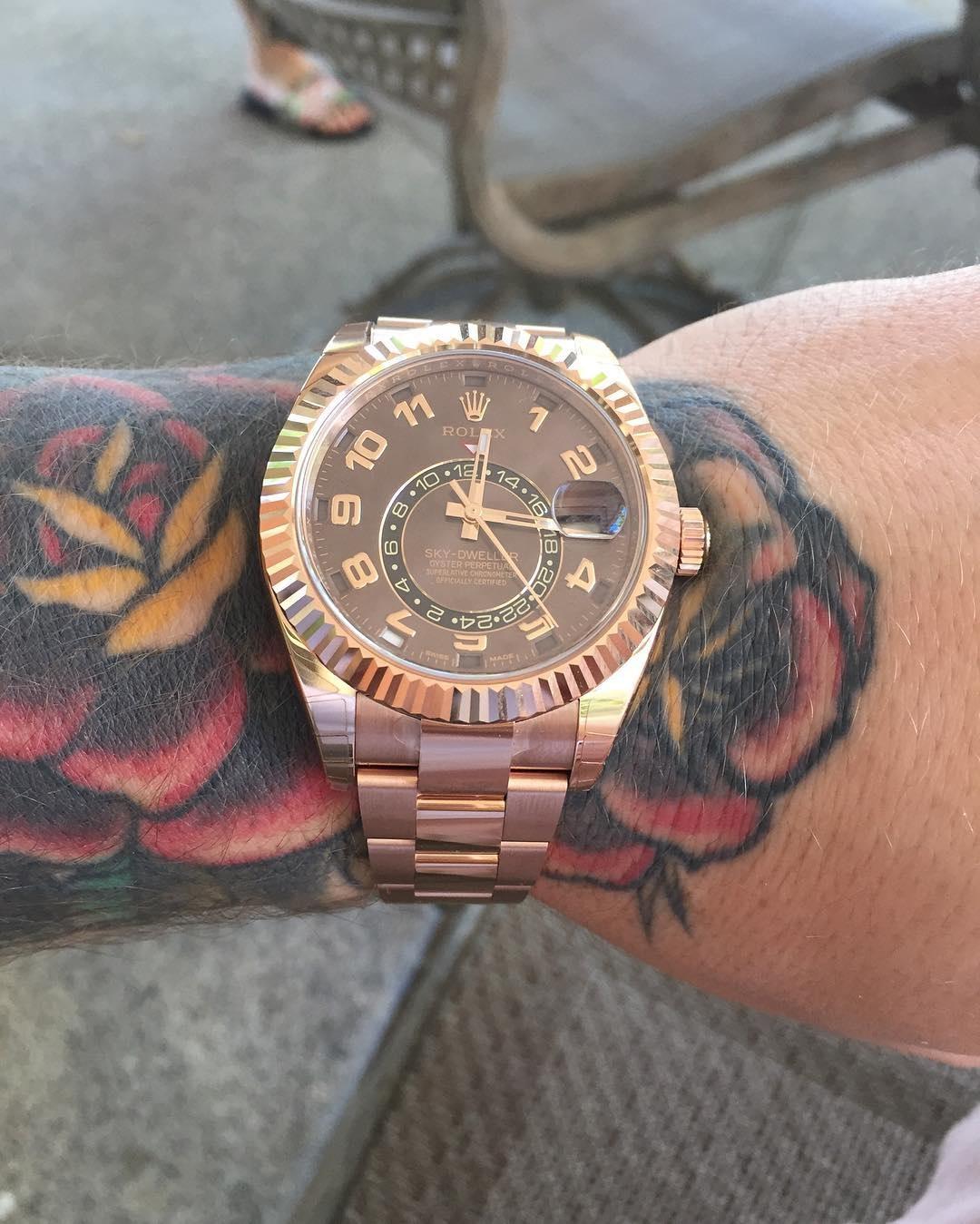  Showing his love for the Sky-Dweller, McGregor has a £33k rose gold version