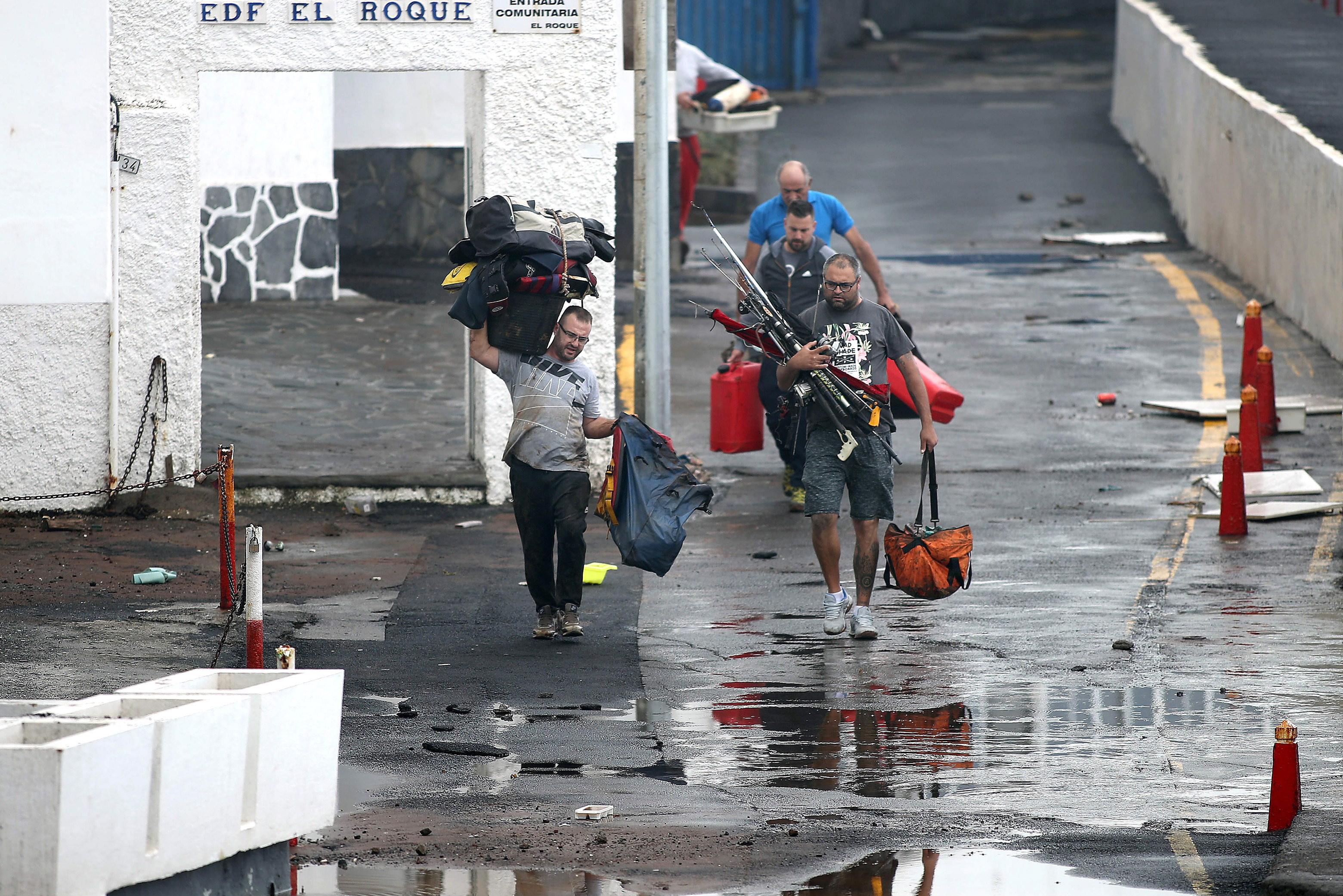  Residents made their escape after 65 apartment blocks, some thought to be holiday homes, were evacuated