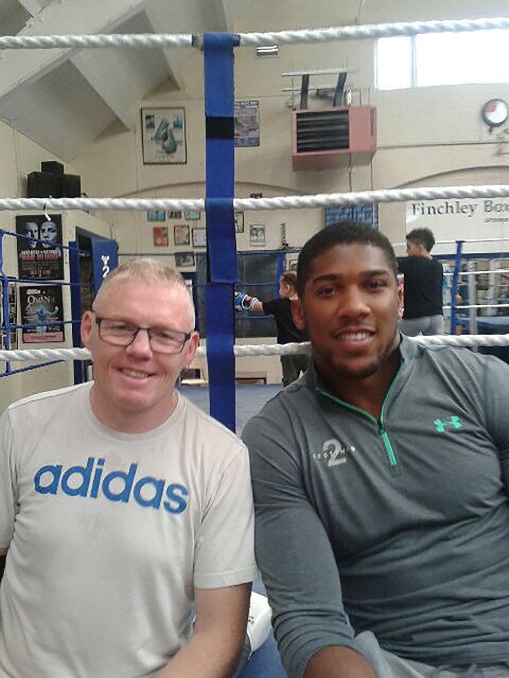  Sean Murphy and Anthony Joshua pictured at the Finchley Boxing Club