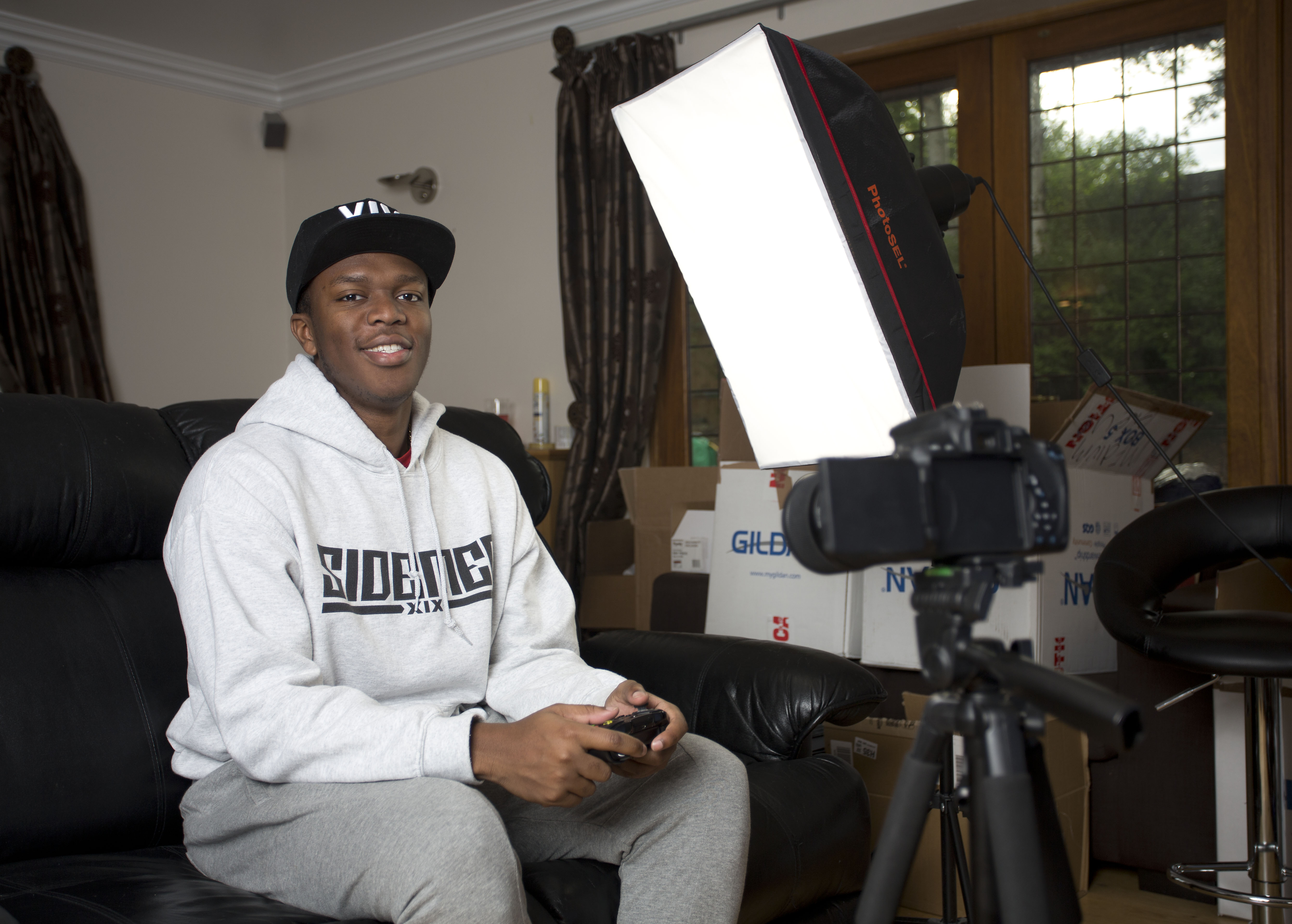  KSI - pictured in 2015 - rose to internet stardom thanks to his YouTube channel where he recorded himself playing video games