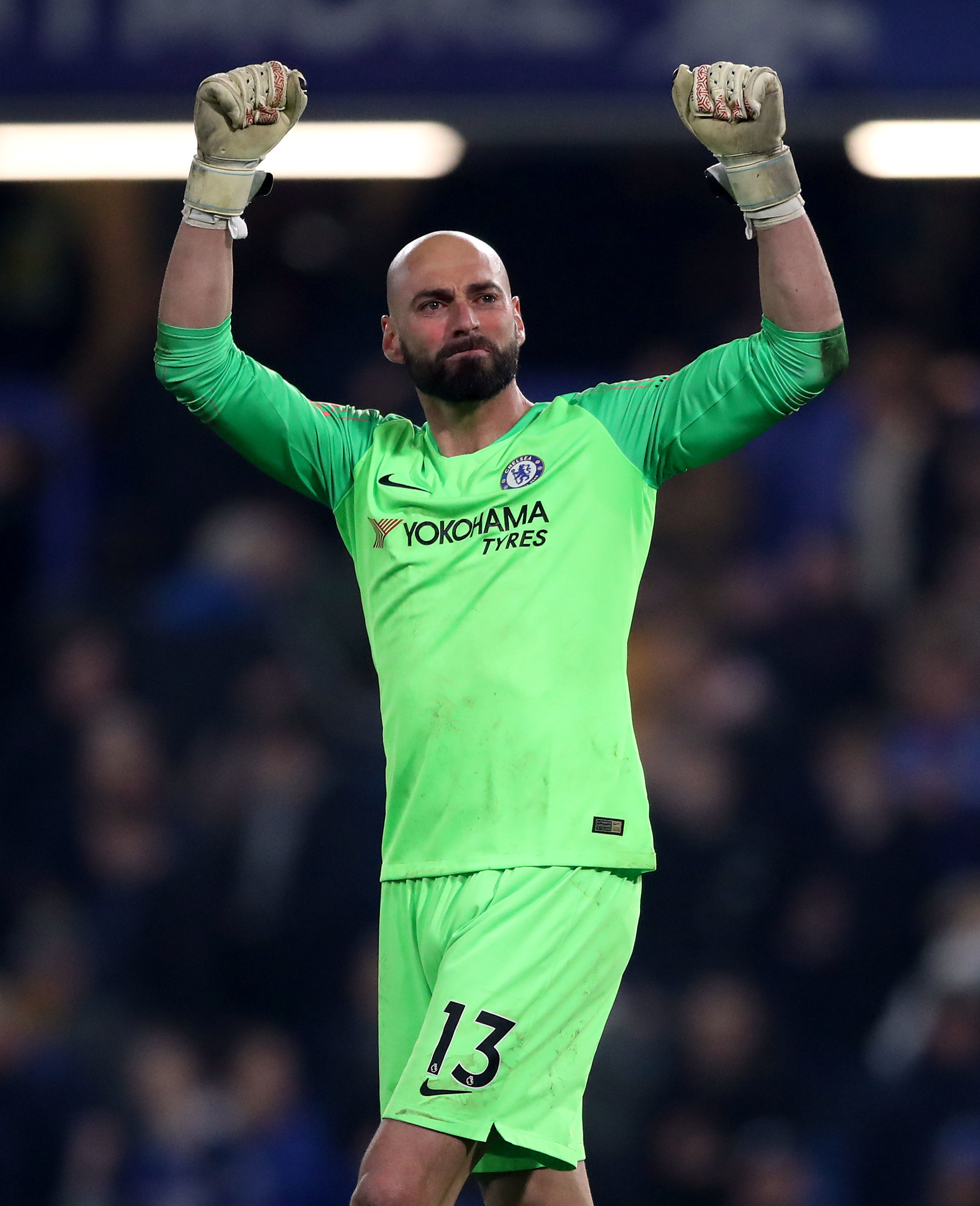  Chelsea goalkeeper Willy Caballero is in the last year of his contract at Stamford Bridge