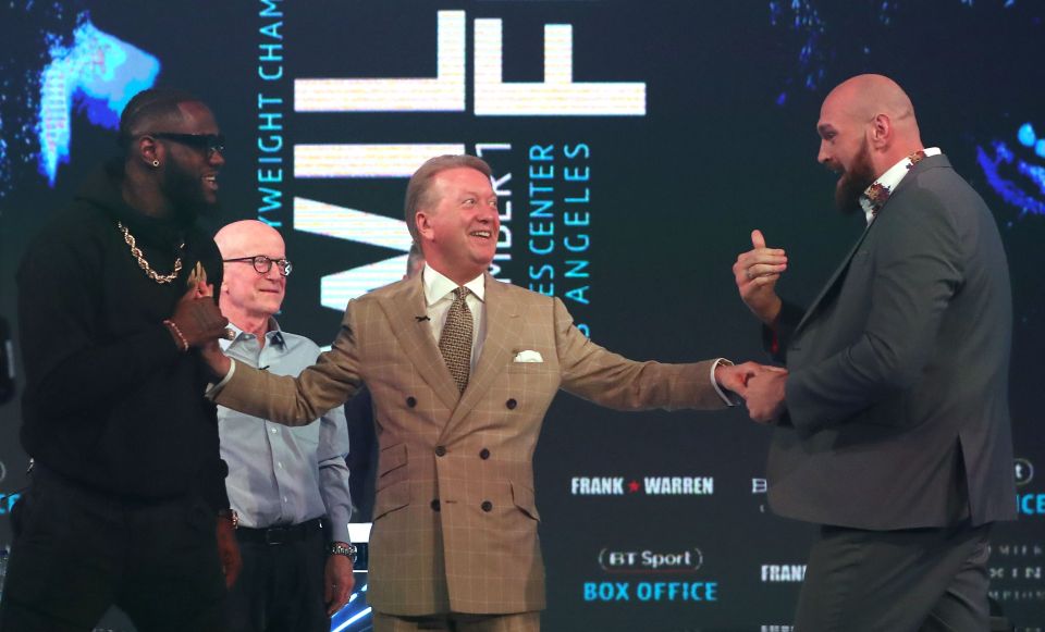  Promoter Frank Warren says Tyson Fury is now a bigger star in the US than Wilder