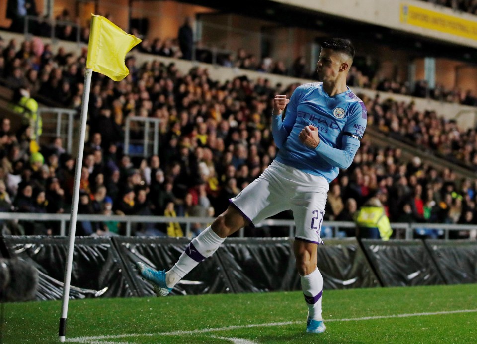  Joao Cancelo scored his first Man City goal after a brilliant team move to open the scoring