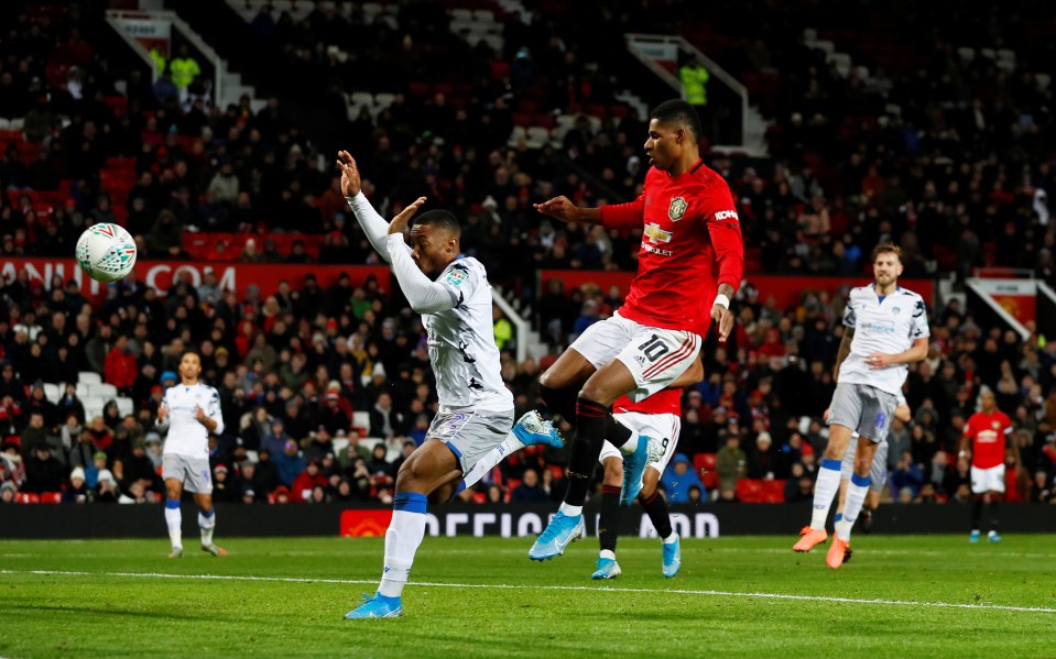  Ryan Jackson dents his big night with an own goal that put Man Utd 2-0 up