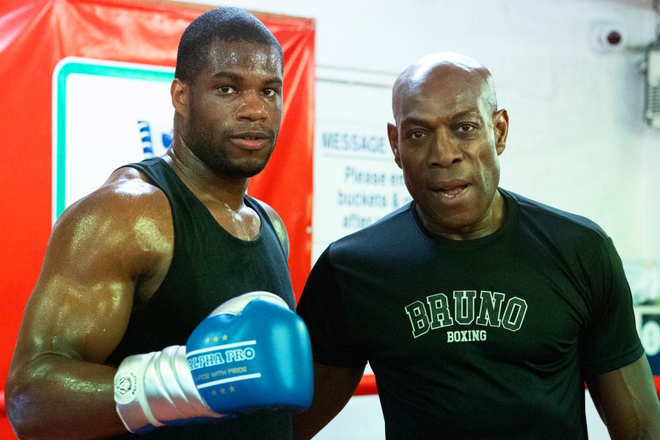  Daniel Dubois with his mentor Frank Bruno