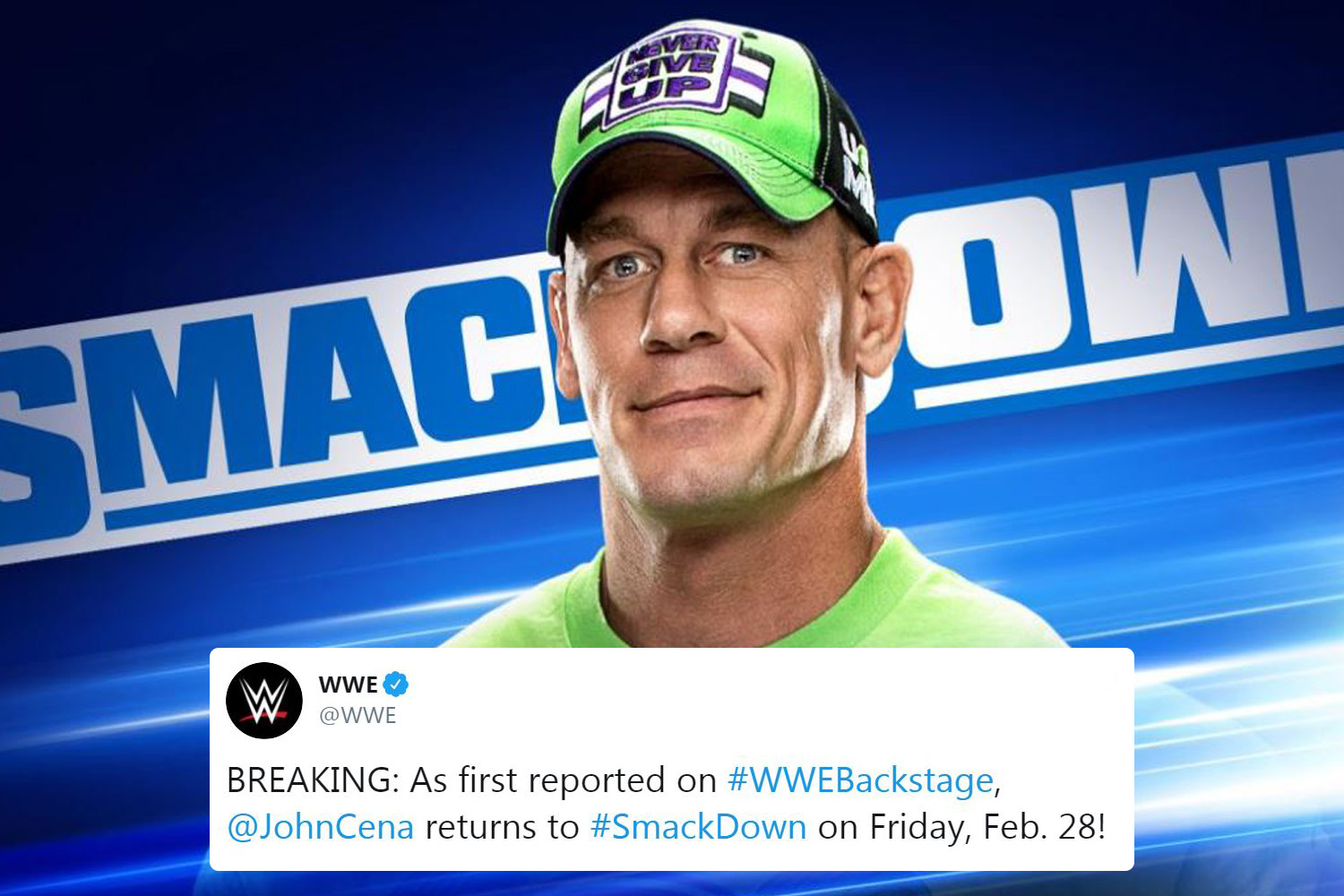  WWE icon John Cena will make his highly-anticipated return to SmackDown