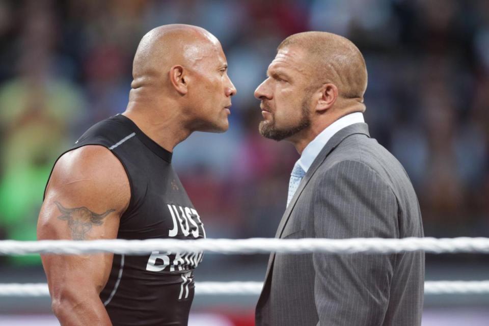  Dwayne Johnson has since become a Hollywood megastar after years sharing a ring with the DX member