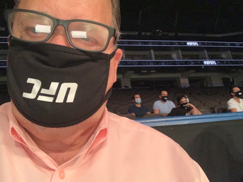  WWE legend Jim Ross attended the UFC Fight Night wearing a PPE face mask amid coronavirus pandemic