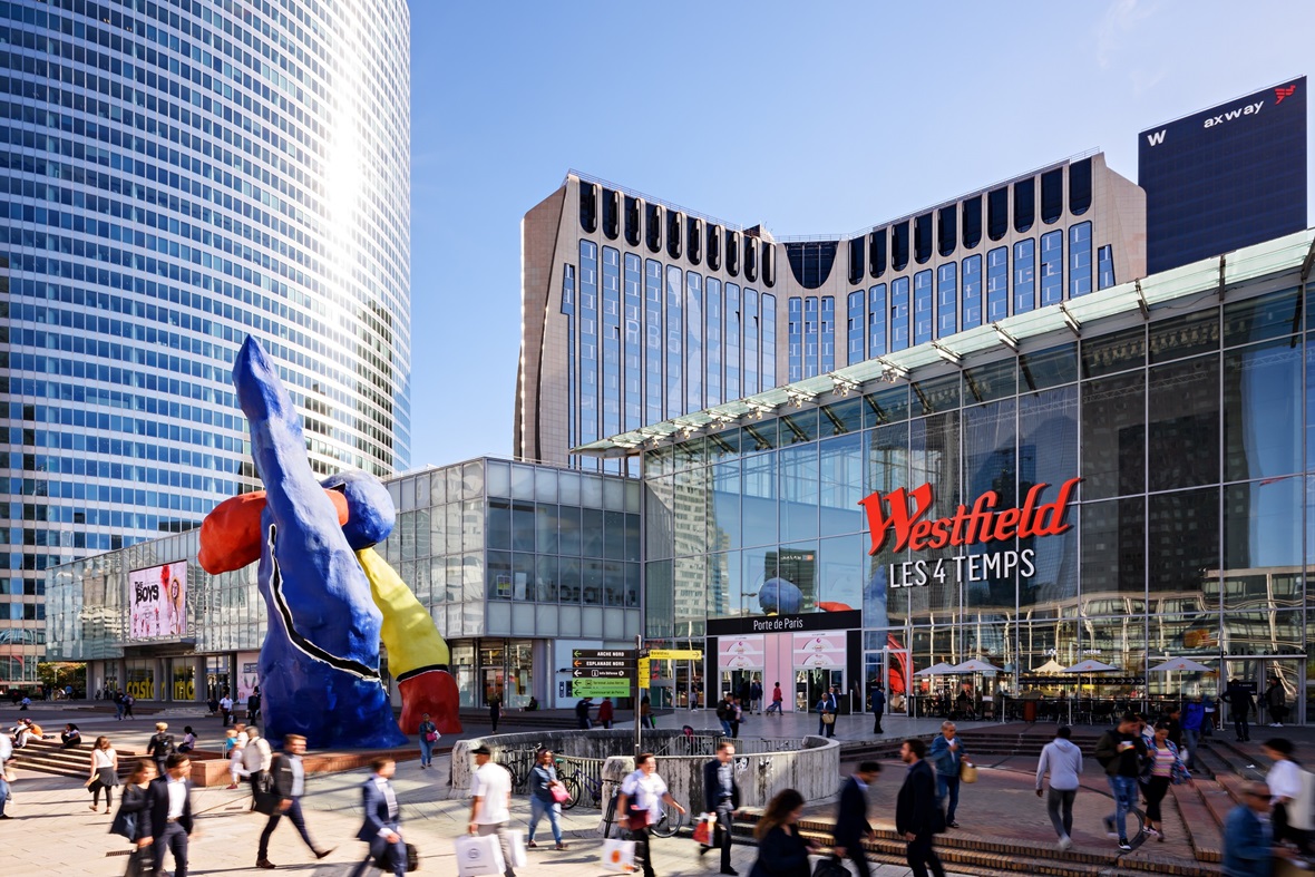 The Westfield Les 4 Temps shopping centre is located in Paris's main business district