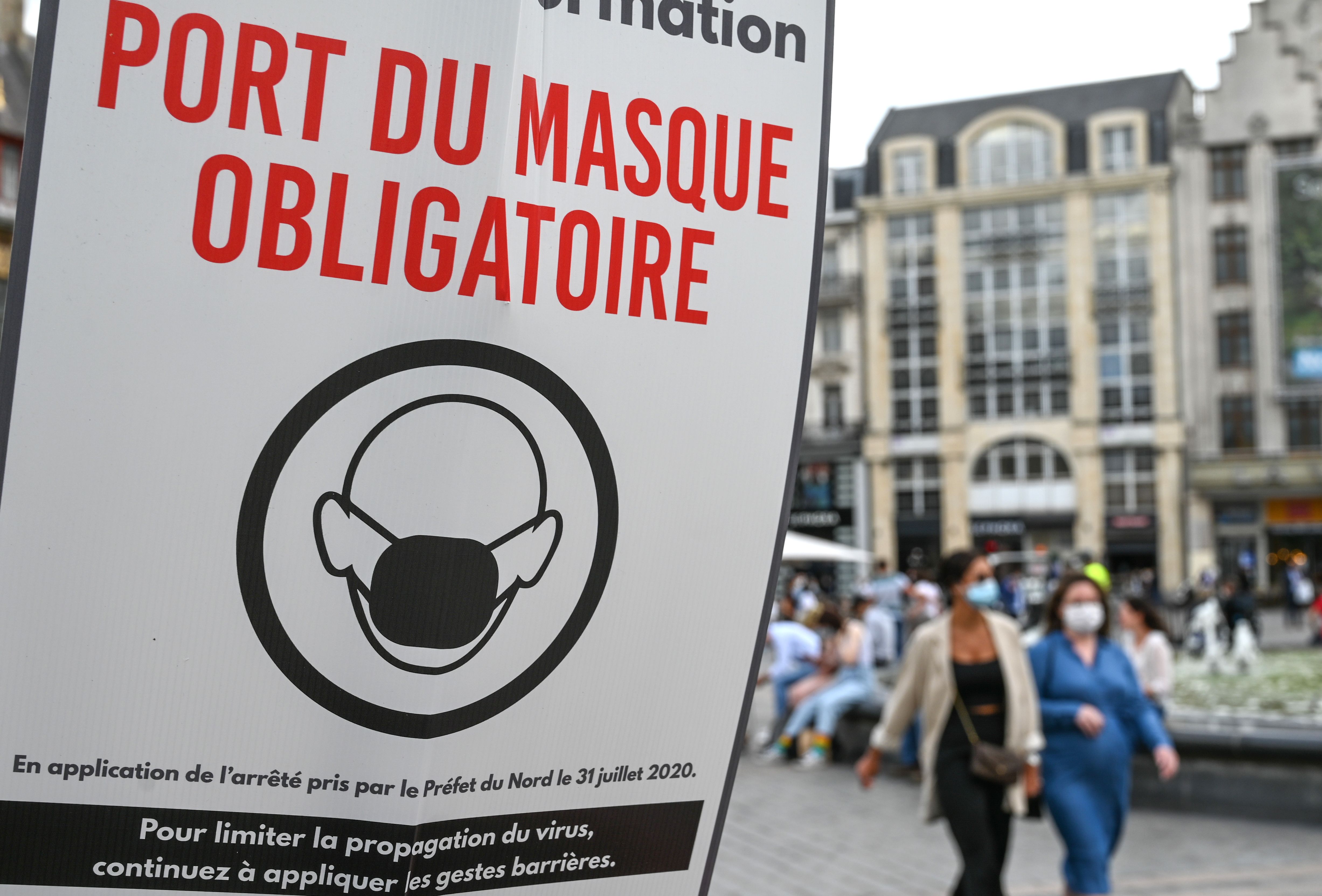 Some regions in France have made face masks in public areas compulsory