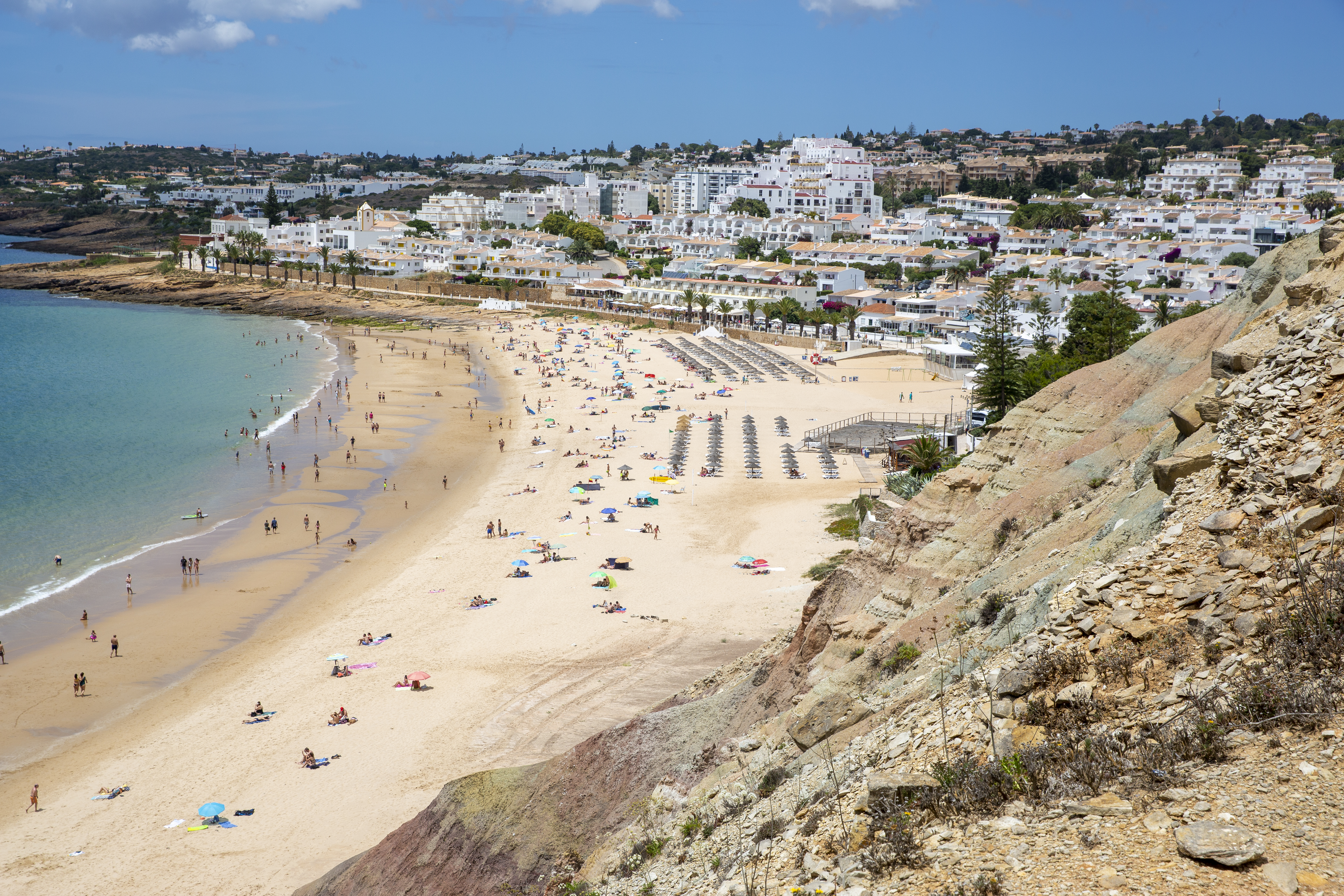 The beach resort of Praia Da Luz on the Algarve in Portugal where Madeleine disappeared