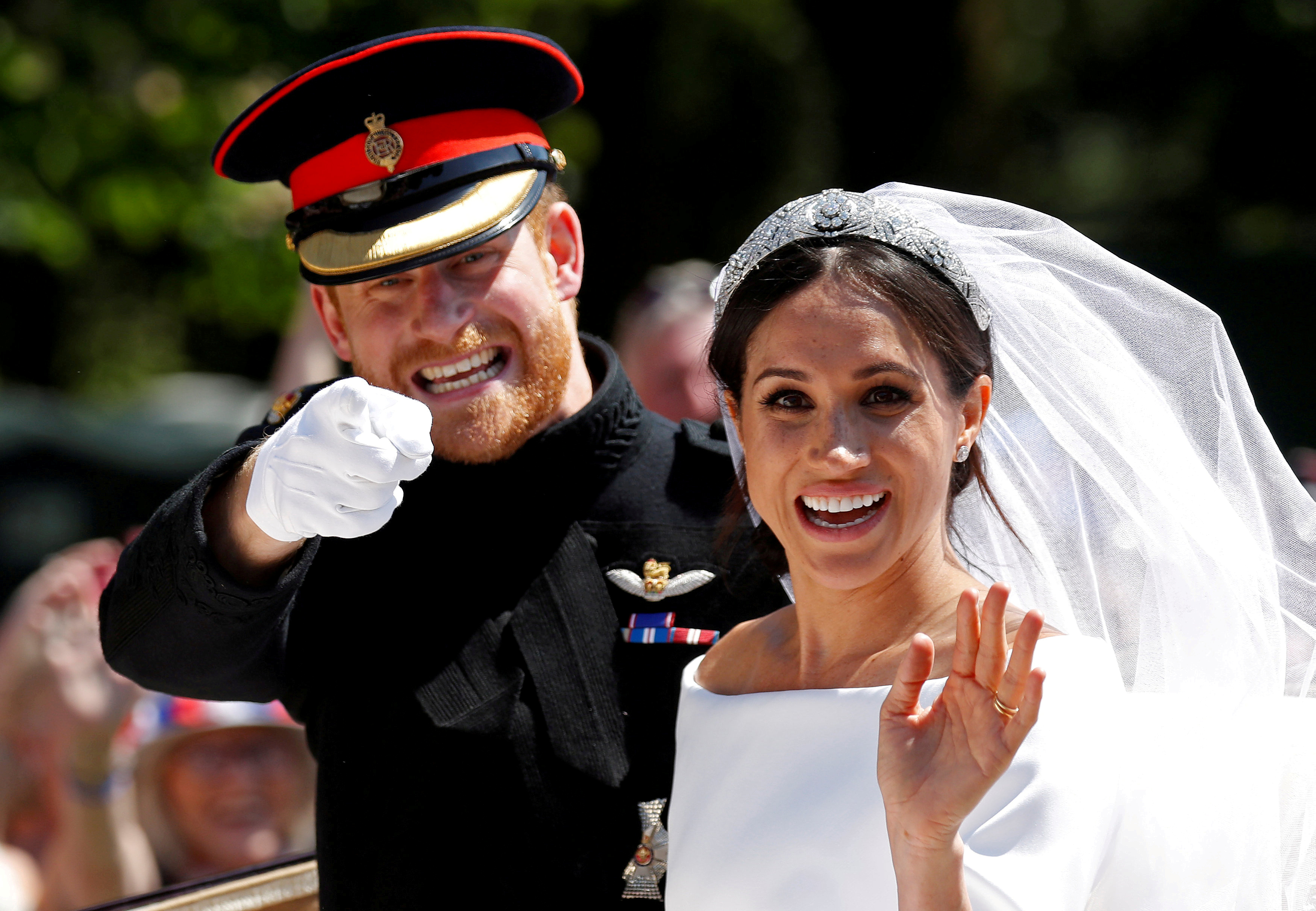 Harry and Meghan married in front of 600 guests in a wedding estimated to have cost £32million, including security