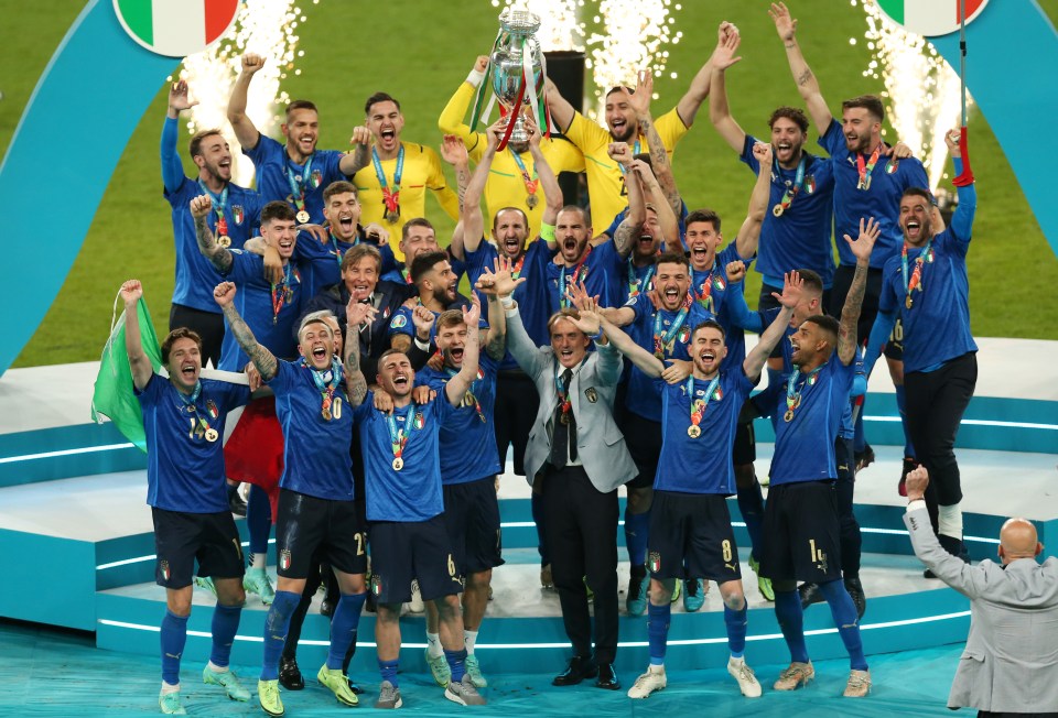 Italy celebrated their Euro 2020 in jubilant scenes on the Wembley turf