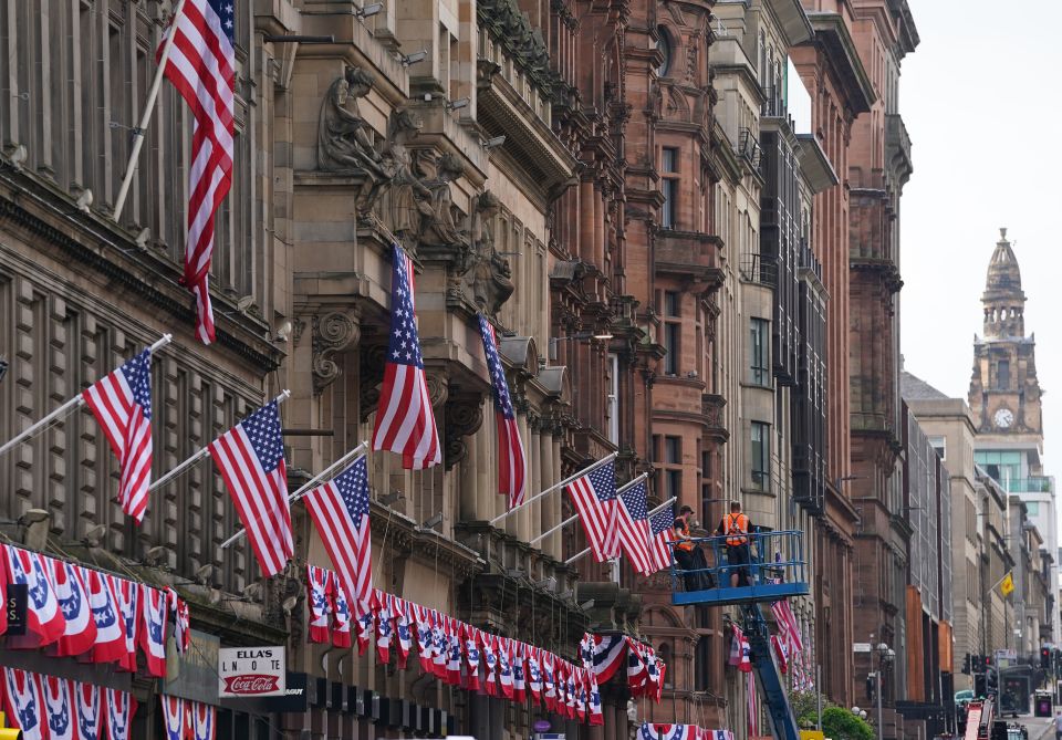 Buildings and businesses in Glasgow have been turned into Manhattan of the late 1960